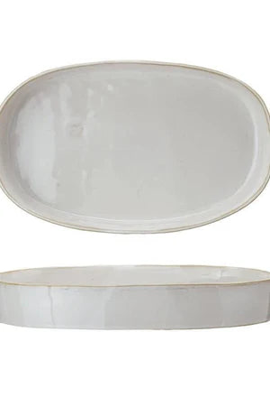 1 1/2 QUART STONEWARE BAKER WITH HANDLES