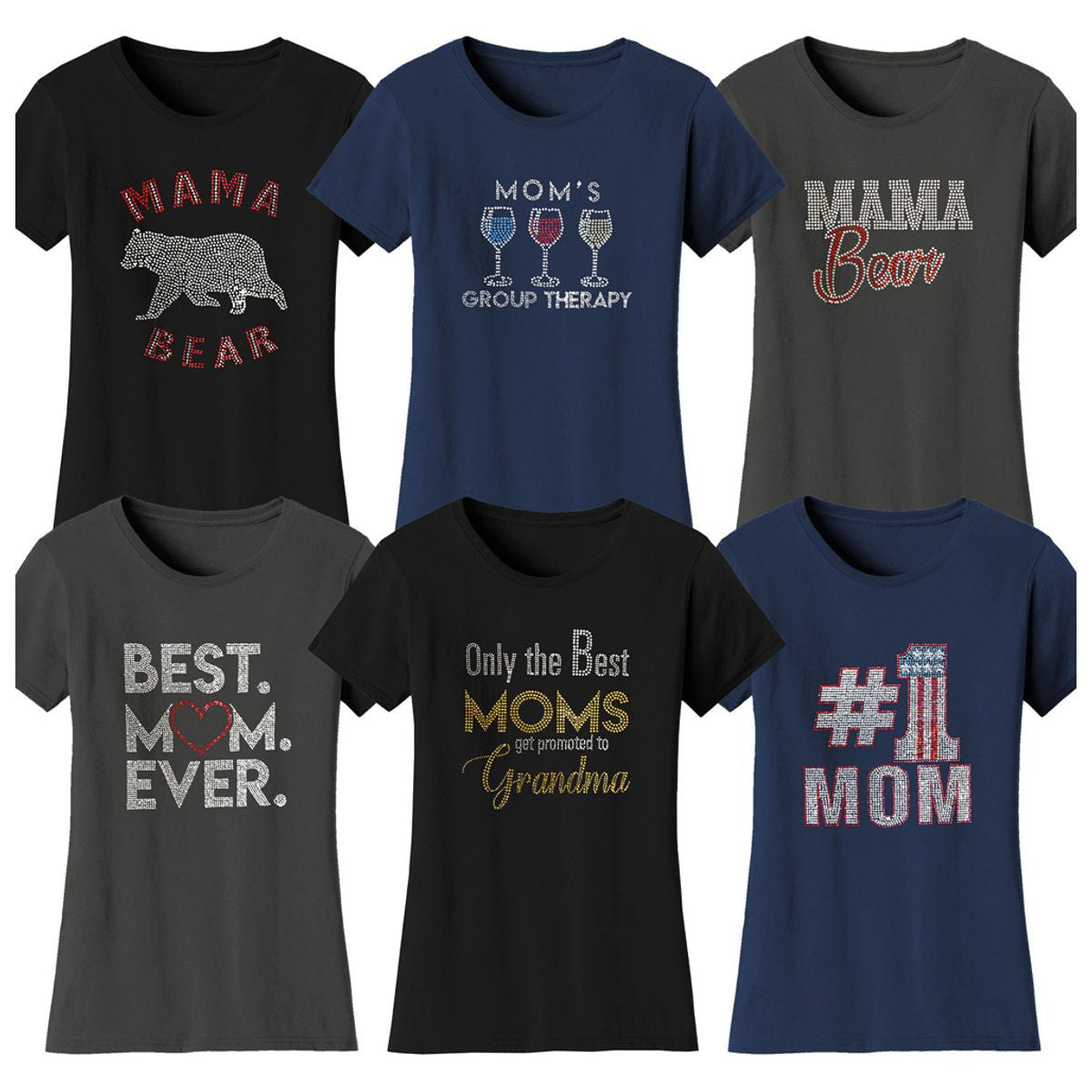 BLING RHINESTONE MOTHERS DAY T SHIRTS