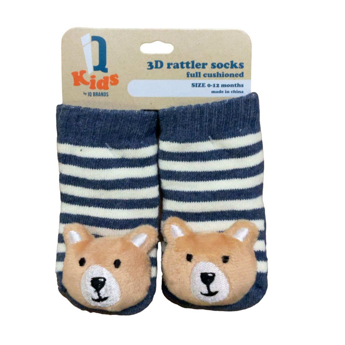 IQ BRANDS 3D BABY RATTLE SOCKS