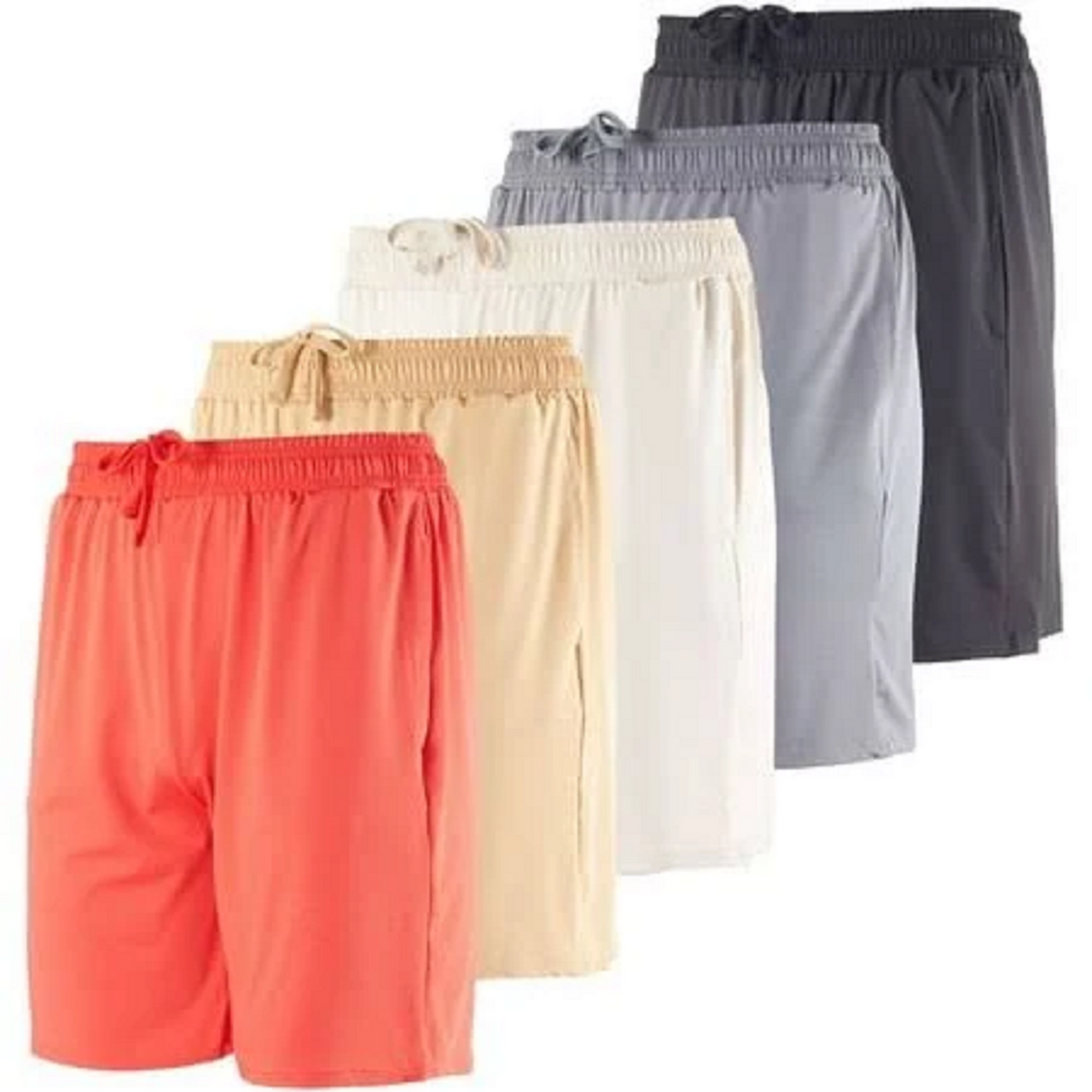 MENS DRY FIT 7 INCH SWEAT RESISTANT WORKOUT SHORT 5 PACK