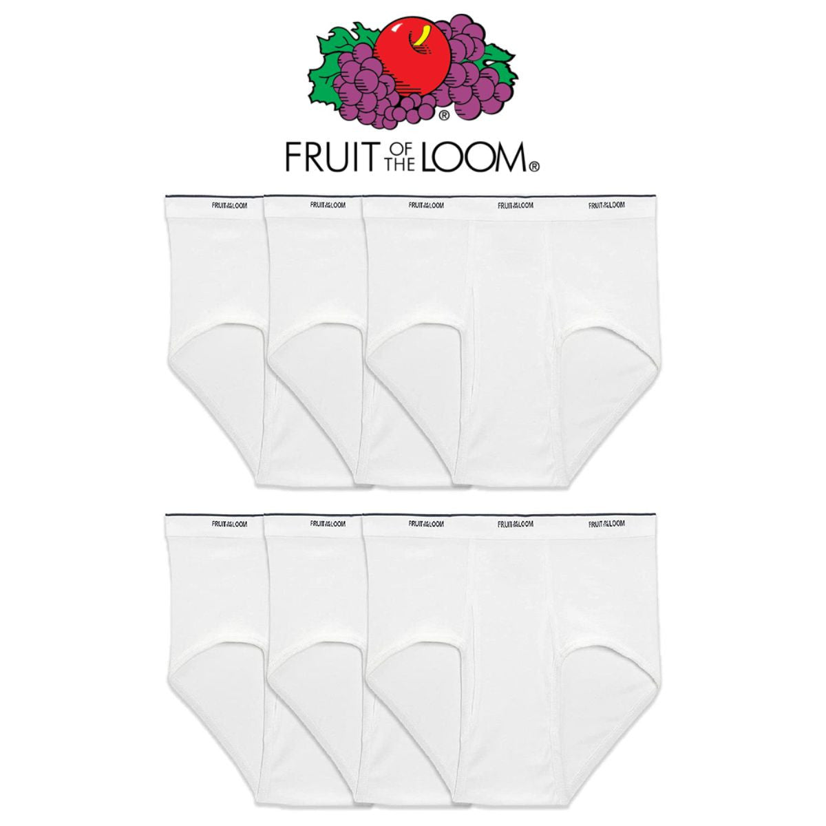 MENS CLASSIC WHITE BRIEFS 6 PACK