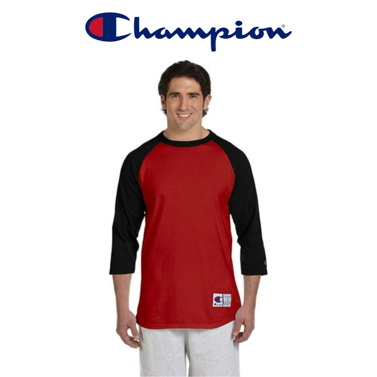 CHAMPION TAGLESS RAGLAN BASEBALL JERSEY