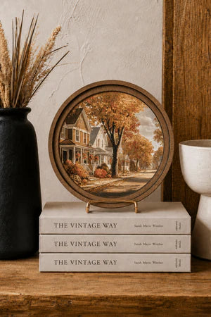 8 INCH ROUND AUTUMN STREET ART