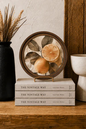 8 INCH RUSTIC LEMON ART