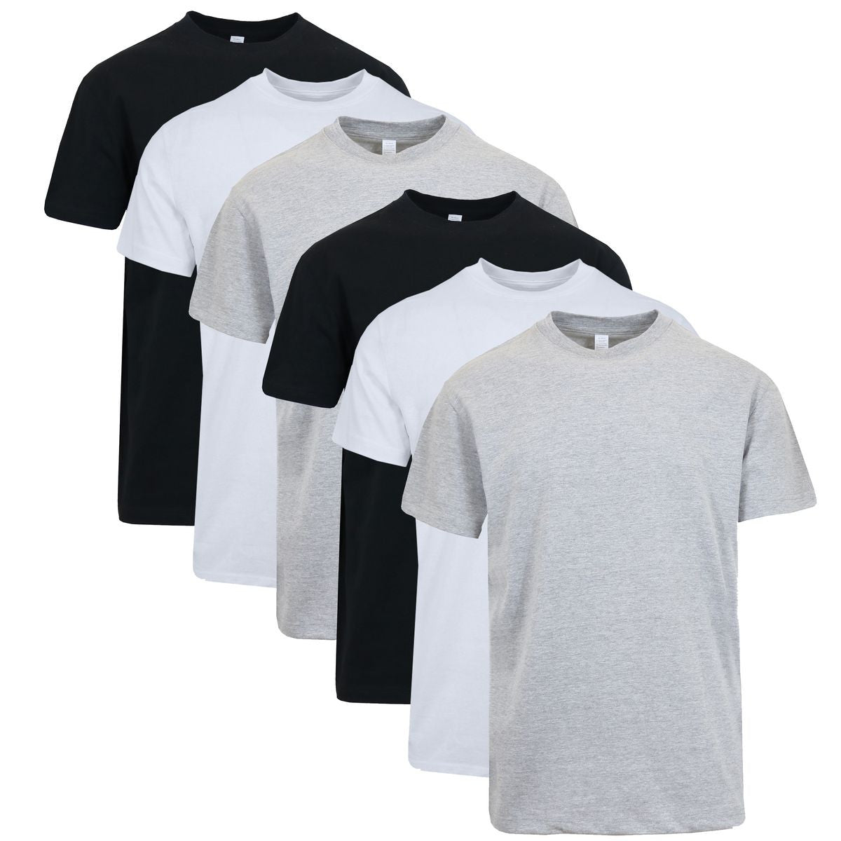 CREW NECK MENS SHORT SLEEVE 6 PACK