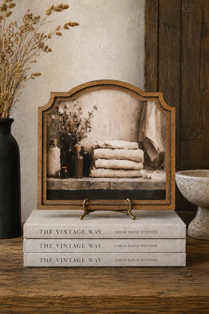 BATHROOM SHELF PROVINCIAL FRAMED ART