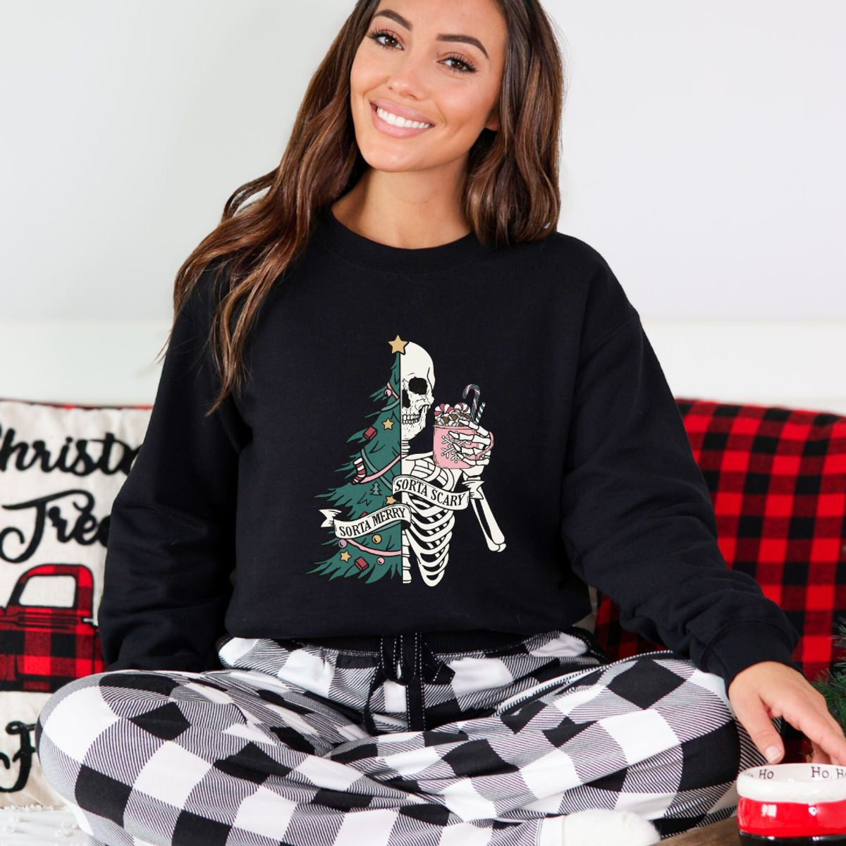 SORTA MERRY SORTA SCARY GRAPHIC SWEATER