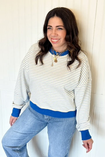 The blue harbor crossback sweatshirt