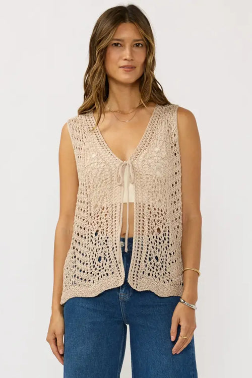 The sand dollar crochet vest