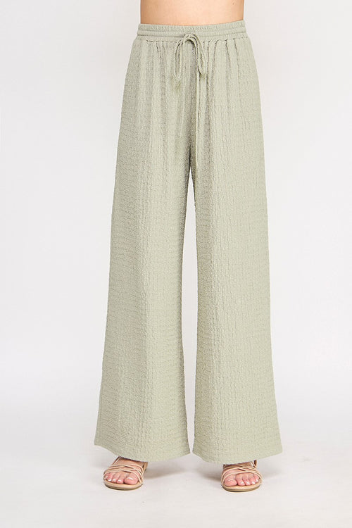 The coastal moss knit wide leg pants