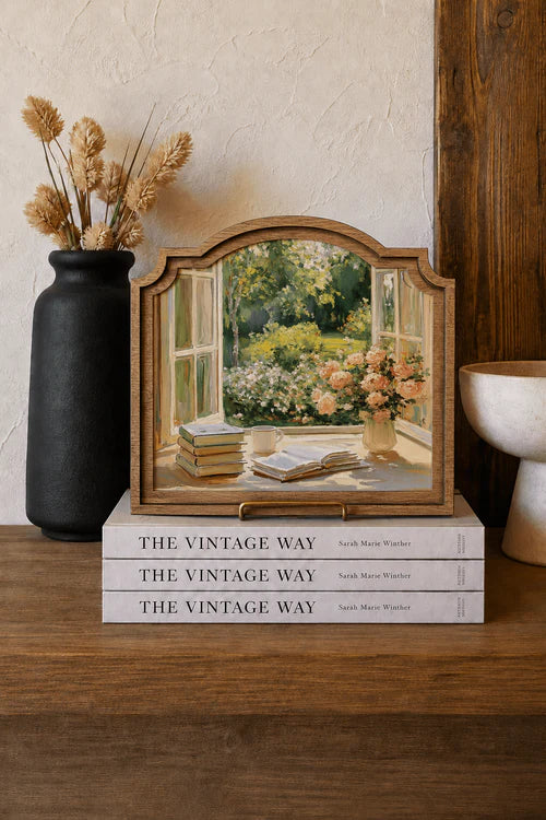 Spring window provincial framed art 9x10 inch