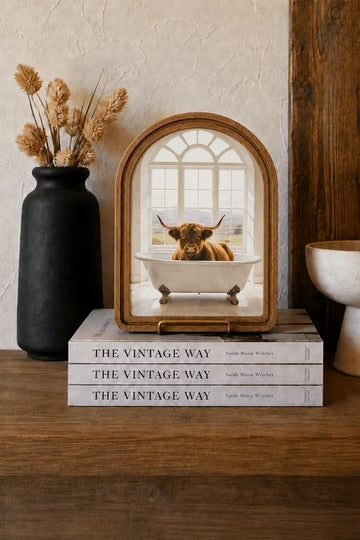 Highland white tub arch framed at 8.25x11 inch