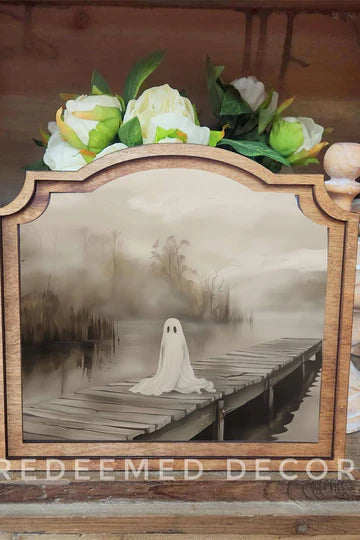 Dock ghost provincial framed art 9x10 inch