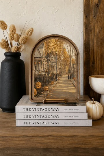 Halloween street arch framed art 8.25x11