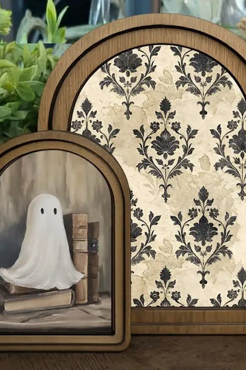 Library ghost canvas art set