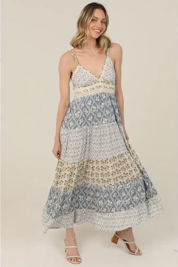 The sunset villa lace maxi