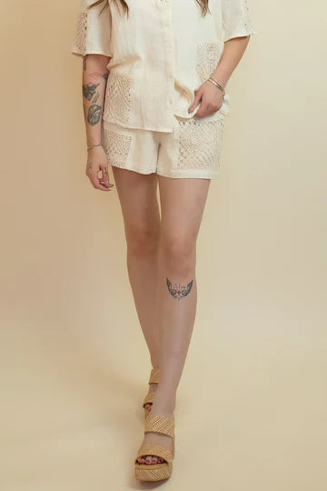 Coastal canvas women’s gauze shorts