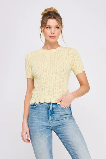The beach glow knit top