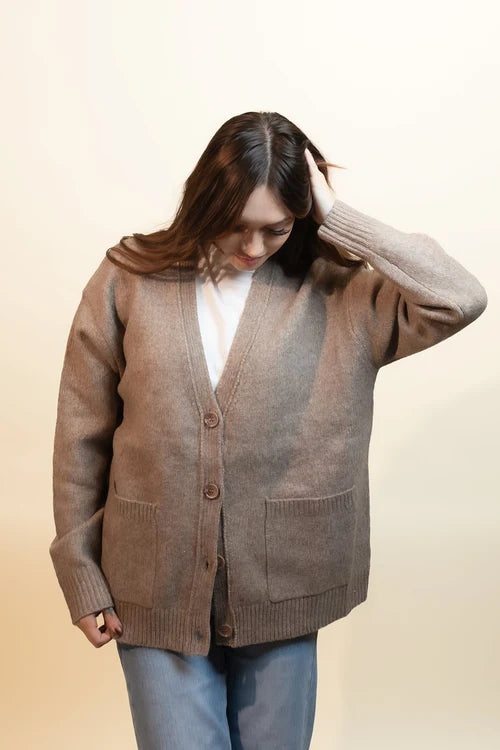 Charlotte Avery womens fireside boyfriend pocket cardigan