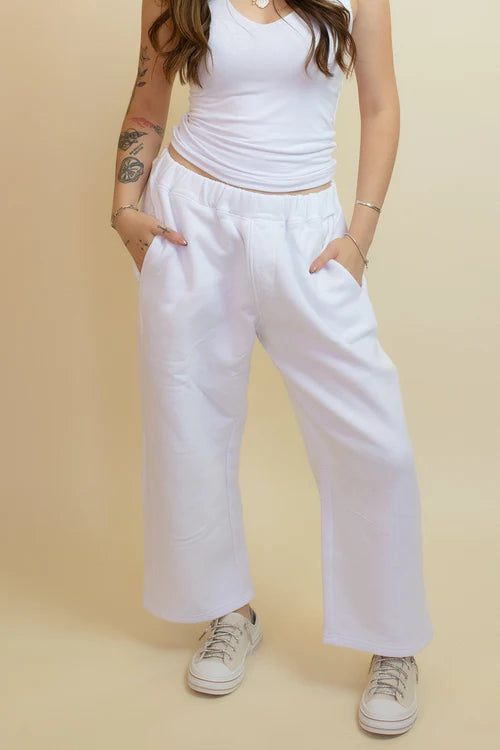 Mono b womens salt air cotton barrel pants