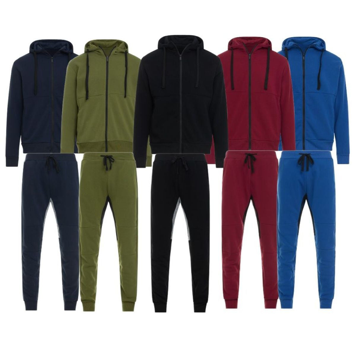MENS TECH FLEECE LINED FULL ZIP HOODIE AND JOGGER ACTIVEWEAR SET