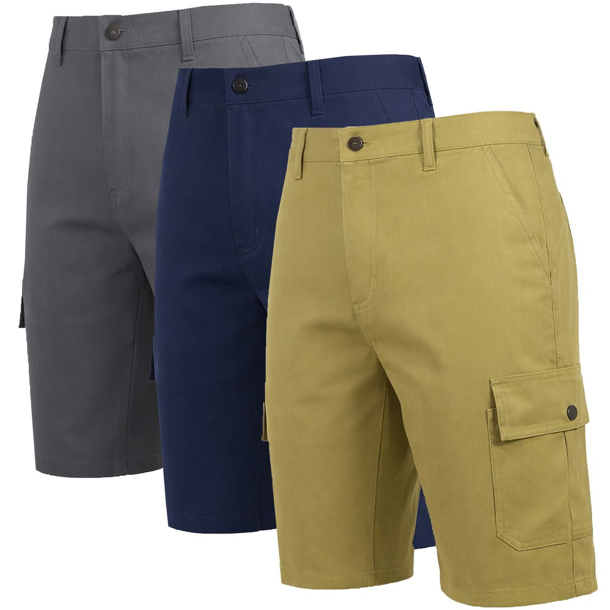 MENS COTTON FLEX STRETCH CARGO SHORTS