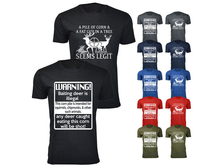 MENS DEER HUNTING THEME T SHIRT