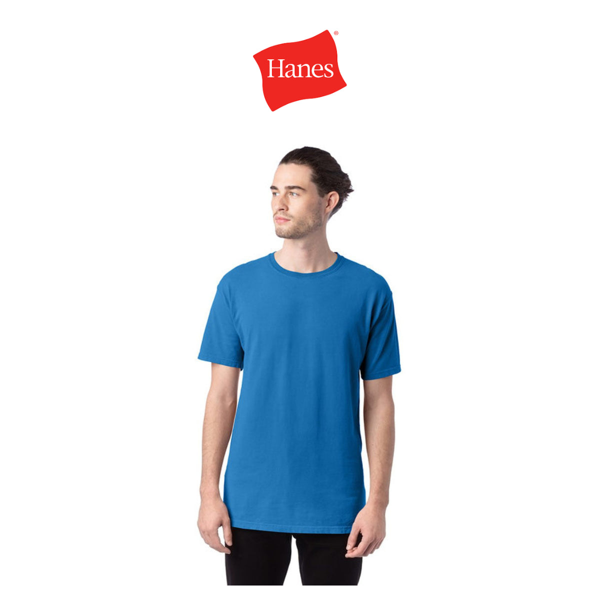 HANES MENS COMFORT WASH DYED T SHIRT