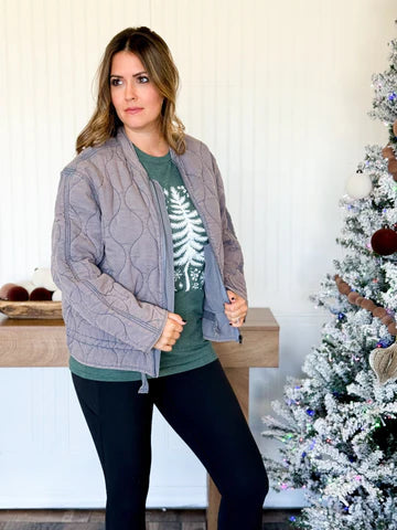 ARDEN QUILTED BOMBER JACKET