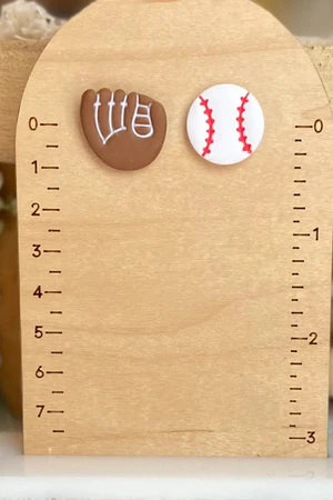BASEBALL AND GLOVE STUD EARRINGS