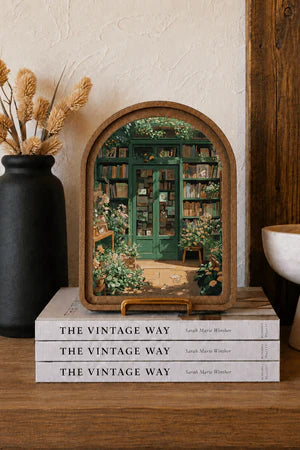 BOOK STORE ARCH FRAMED ART 6X8 INCH