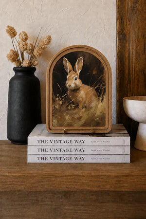 BUNNY ARCH FRAMED ART 8.25X11 INCH