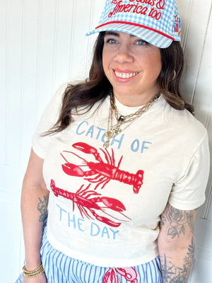 CATCH OF THE DAY CROP TEE