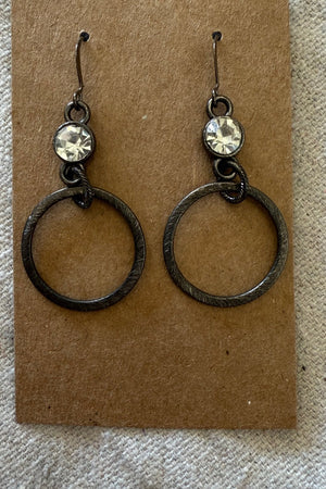 CELESTE GEM CIRCLE EARRINGS