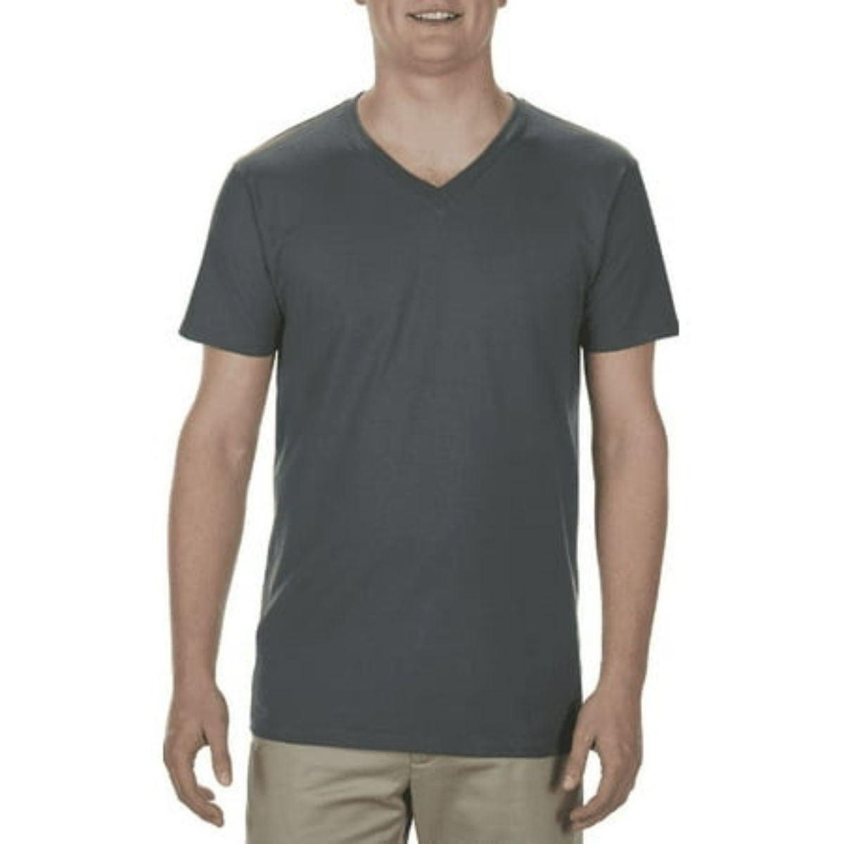 ALSTYLE ADULT RINGSPUN COTTON V NECK T SHIRT