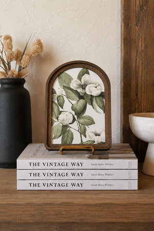 FLORAL BRANCH ARCH FRAMED ART 8.25X11 INCH