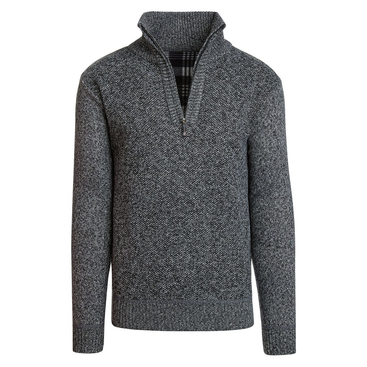 MENS CASUAL HALF ZIP FLEECE SWEATER JACKET