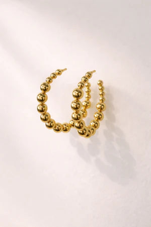 LUXE BEADED HOOP EARRINGS