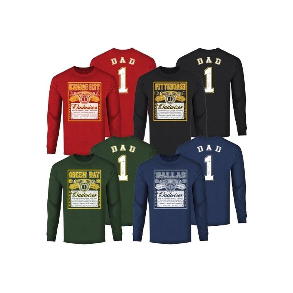 MENS DADWISER FOOTBALL LONG SLEEVE SHIRT