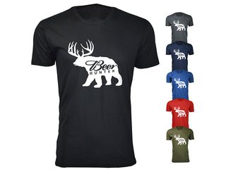 MENS BEER HUNTER FUNNY T SHIRT