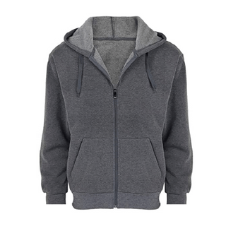 MENS FLEECE COTTON BLEND FULL ZIP HOODIE 2 PACK