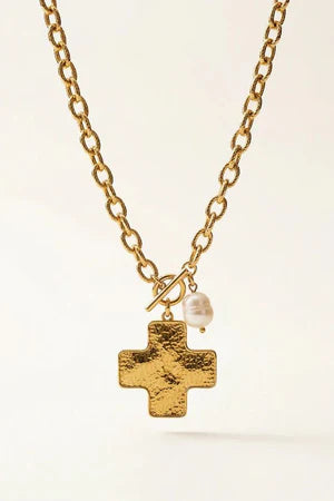 PRESSIE FORGE CROSS NECKLACE