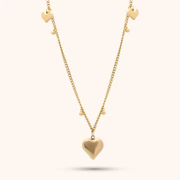 PRESSIE LINKED HEARTS NECKLACE