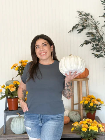 SAMMIE SCOOP NECK FALL BASIC TEE