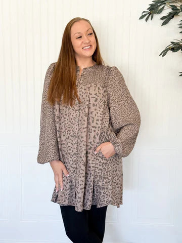 SAVANNAH SWING LEOPARD DRESS