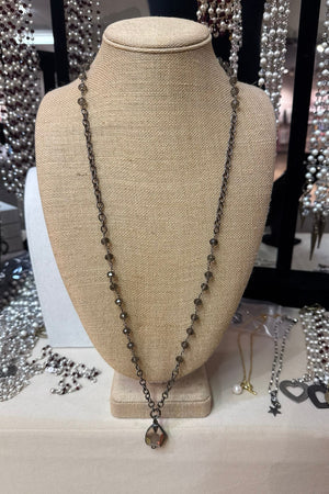 SMOKEY MOONLIGHT CRYSTAL NECKLACE