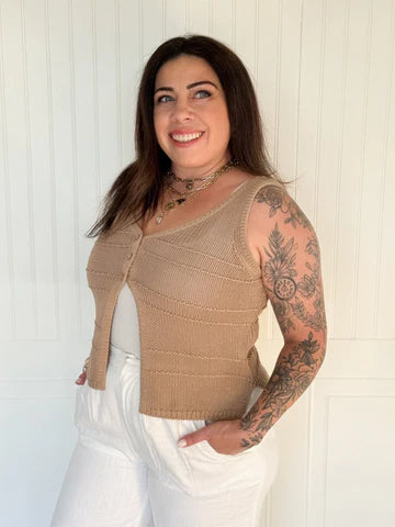 THE CARAMEL COAST BUTTON TANK