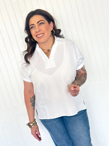 THE COLLINS EASY COLLAR TEE