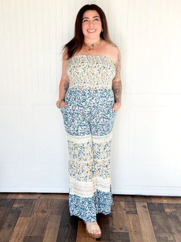 THE COTTAGE BLOOM TIERED JUMPSUIT