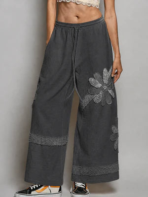 THE CROCHET BLOOM HIGH RISE WIDE LEGS
